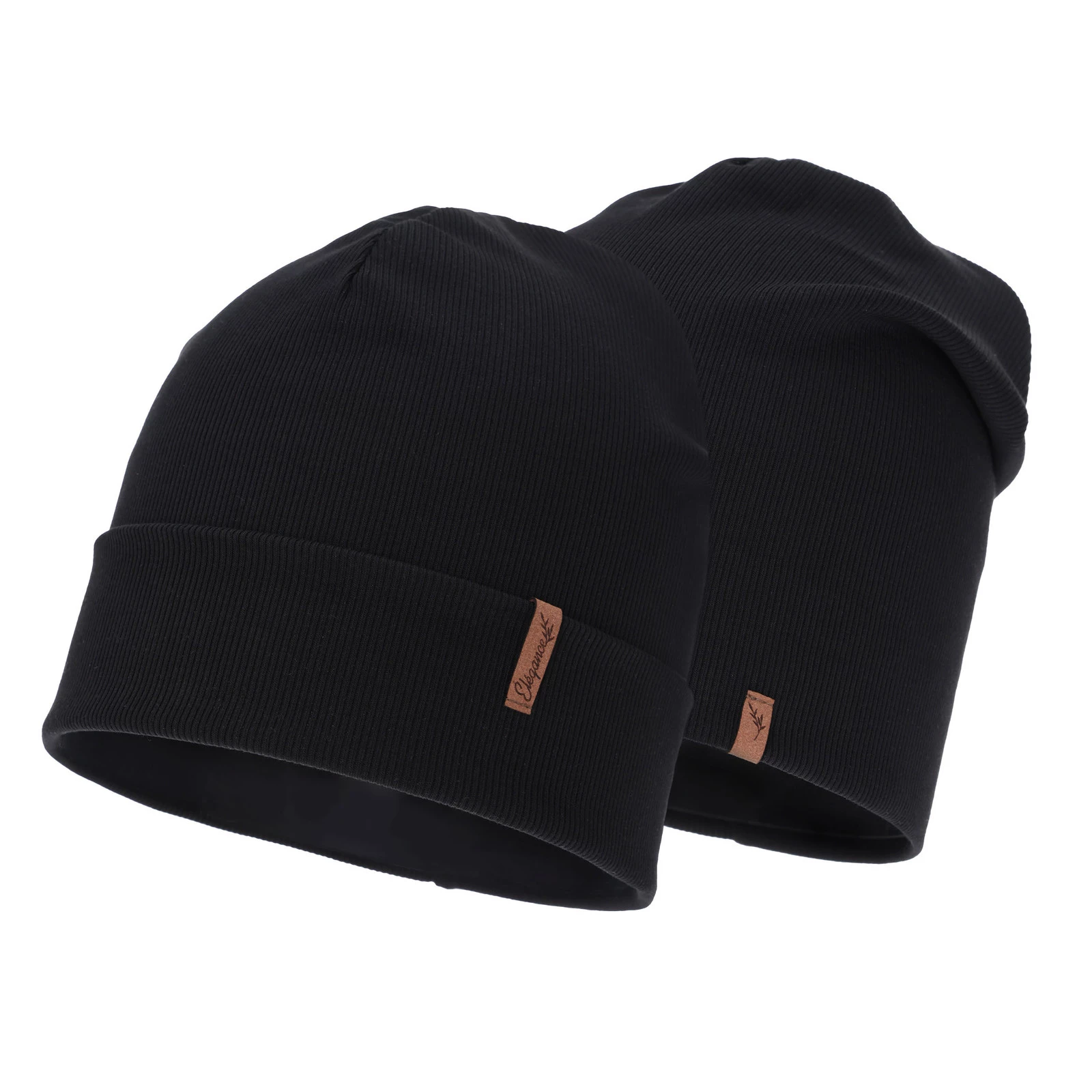 Czapka jesienna, wiosenna damska, czarna, bawełniana Zenita