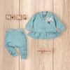 Zielona bluza niemowlęca Fun In The Sun z bawełny organicznej dla dziewczynki