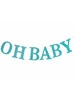 Niebieska Girlanda "OH BABY" 