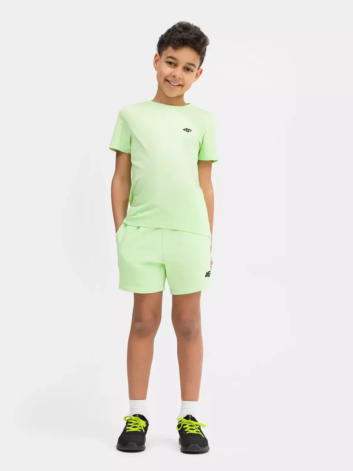 Spodenki Dresowe dziecięce 4F - Limonka