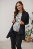 Bluzka ciążowa i do karmienia Milk Shirt krótki rękaw łąka na błękitnym