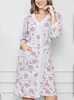 Szlafrok Damski - Szary w róże