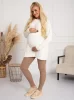 Legginsy ciążowe prążek Paris - Cappuccino