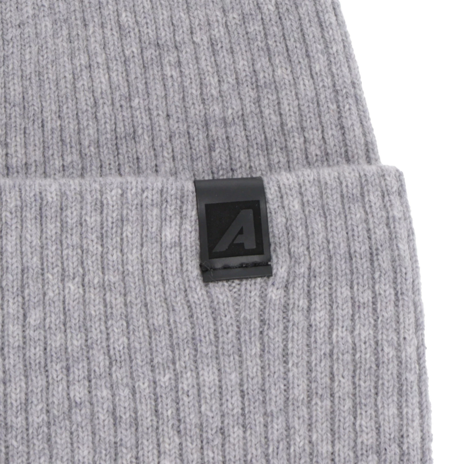 Czapka zimowa męska, jasnoszara, wełna merino z kaszmirem, Azuryt