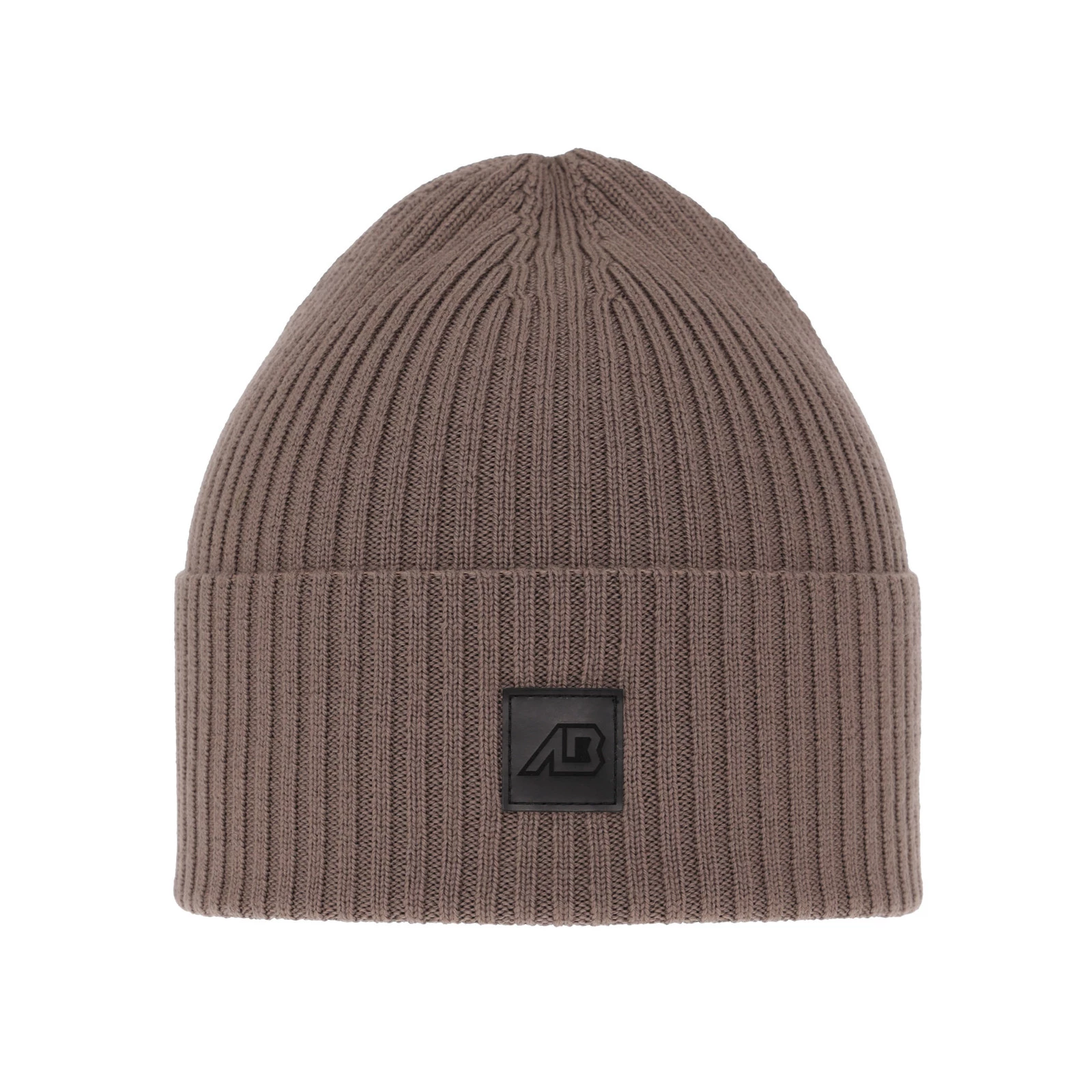 Czapka wiosenno-zimowa męska, jasnobrązowa, 100% wełniana merino Matias