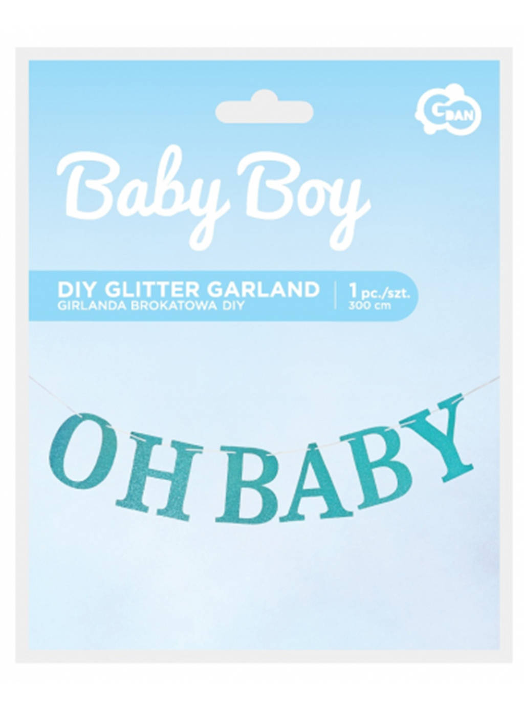 Niebieska Girlanda "OH BABY"