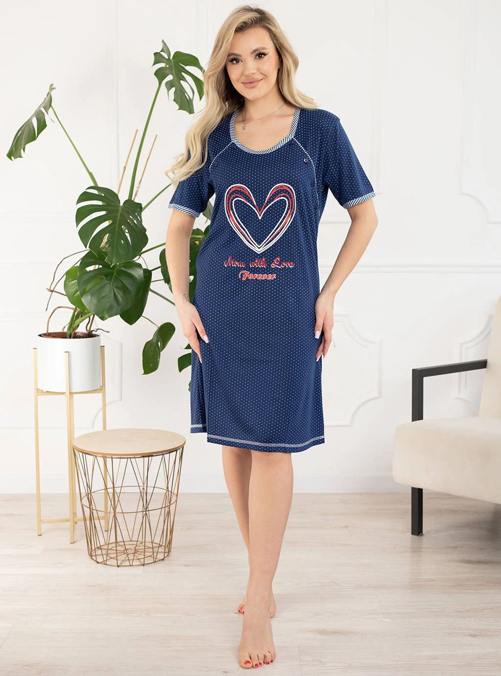 Koszula ciążowa Forlove - granatowa