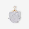Krótkie spodenki Bloomers z dzianiny prążkowej z kokardką - Szary