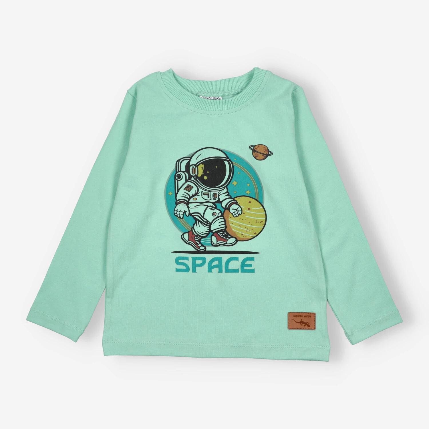 Bluzka Chłopięca z Długim Rękawem Lagarto Verde - Space