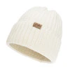 Czapka zimowa damska, kremowa, 100% wełniana merino Lano