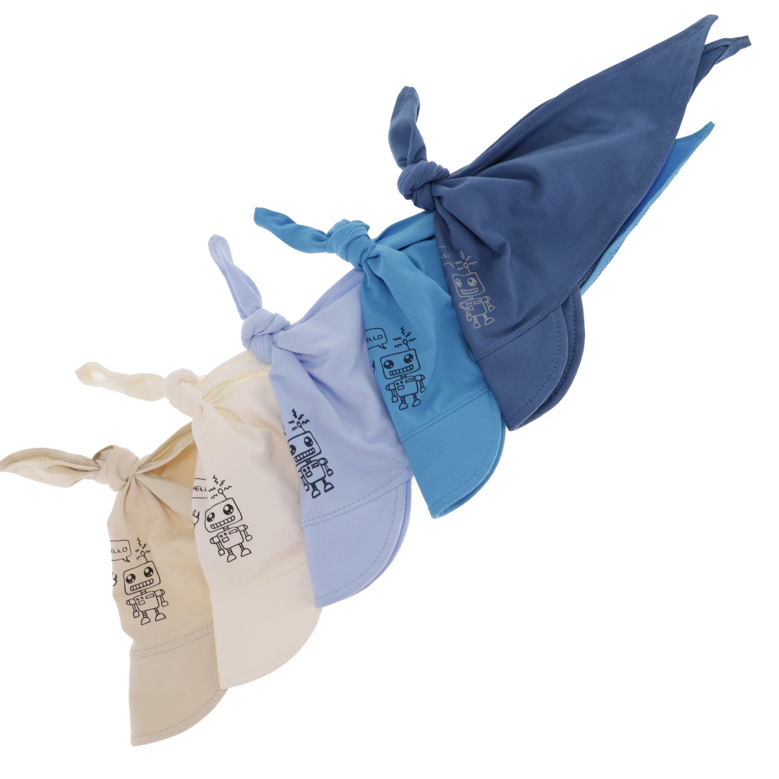 Chusta z daszkiem dla chłopca, kremowa, bawełniana Robik