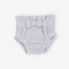Krótkie spodenki Bloomers z dzianiny prążkowej z kokardką - Szary