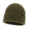 Czapka zimowa męska, zielona, 100% wełniana merino, bezszwowa Bruner