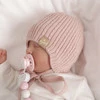 Czapka jesienna, wiosenna dla dziewczynki, jasnoróżowa, wiązana Cheri