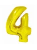 Złoty Balon Smart cyfra "4" -76cm