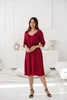 Sukienka ciążowa i do karmienia Lovely Dress Midi rękaw 3/4 czerwona