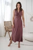 Sukienka ciążowa i do karmienia Loop MAXI krótki rękaw rose brown