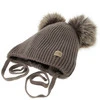 Czapka i komin dla chłopca, zimowy komplet, czarny, 100% wełniany merino, podszyty polarem wełnianym, Riks