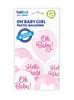 Balony Oh Baby Girl Pastele - Dziewczynka