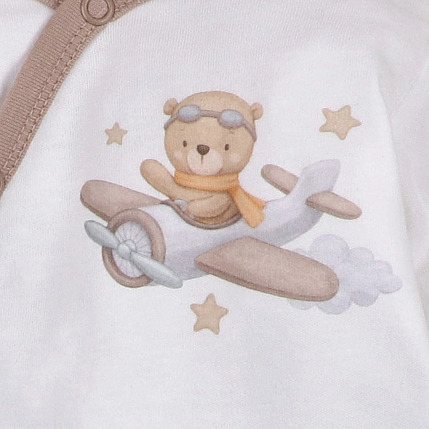 Body Kopertowe Sky Journey Z Bawełny Organicznej Brązowe Lamówki Biały