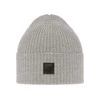 Czapka męska zimowa, wiosenna, szara, 100% wełniana merino, Matias