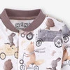 Kaftanik niemowlęcy CUTE CARS z bawełny organicznej dla chłopca