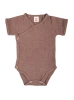 Body Niemowlęce Kopertowe Dzidziuś KR Bamboo Muslin - Choco