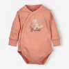 Body kopertowe Cute cars z bawełny organicznej Lisek - pomarańczowe