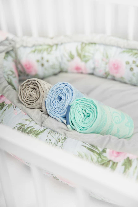 Sensillo Pielucha Bambusowa 65x75 Niebieski Zygzak