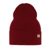 Czapka damska zimowa, wiosenna, bordowa, 100% wełniana merino Sophie