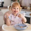 Babyono talerz silikonowy z przyssawką i przykrywką - niebieski