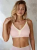 Biustonosz do karmienia gładki oddychający Nuvia + przedłużka - Pink 