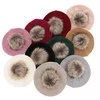 Beret damski zimowy, fioletowy, z wełną merino Bonnie