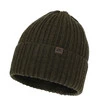 Czapka zimowa męska, khaki, z wełną merino Huno