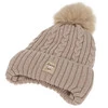 Czapka i komin dla dziewczynki, zimowy komplet, czarny, 100% wełniany merino, z pomponem Vratna