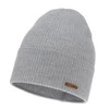 Czapka jesienna, zimowa damska, szara, 100% wełniana merino, Flerra