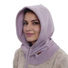Kominiarka zimowa damska, fioletowa, z wełna merino Elizabeth