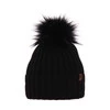 Czapka zimowa damska, czarna, z wełną merino Texa