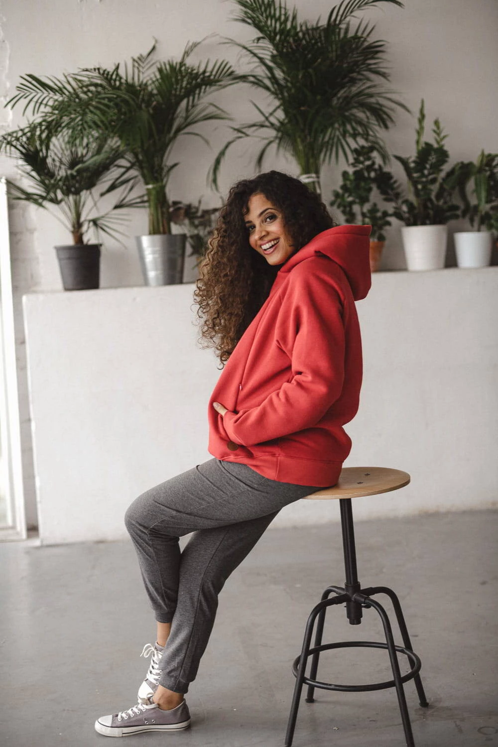 Bluza ciążowa i do karmienia Motherhood oversize żurawinowa