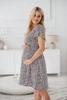 Sukienka ciążowa i do karmienia Lovely Dress krótki rękaw biała w kwiatki