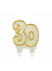 Świeczka B&C cyferka "30" - Gold glitter