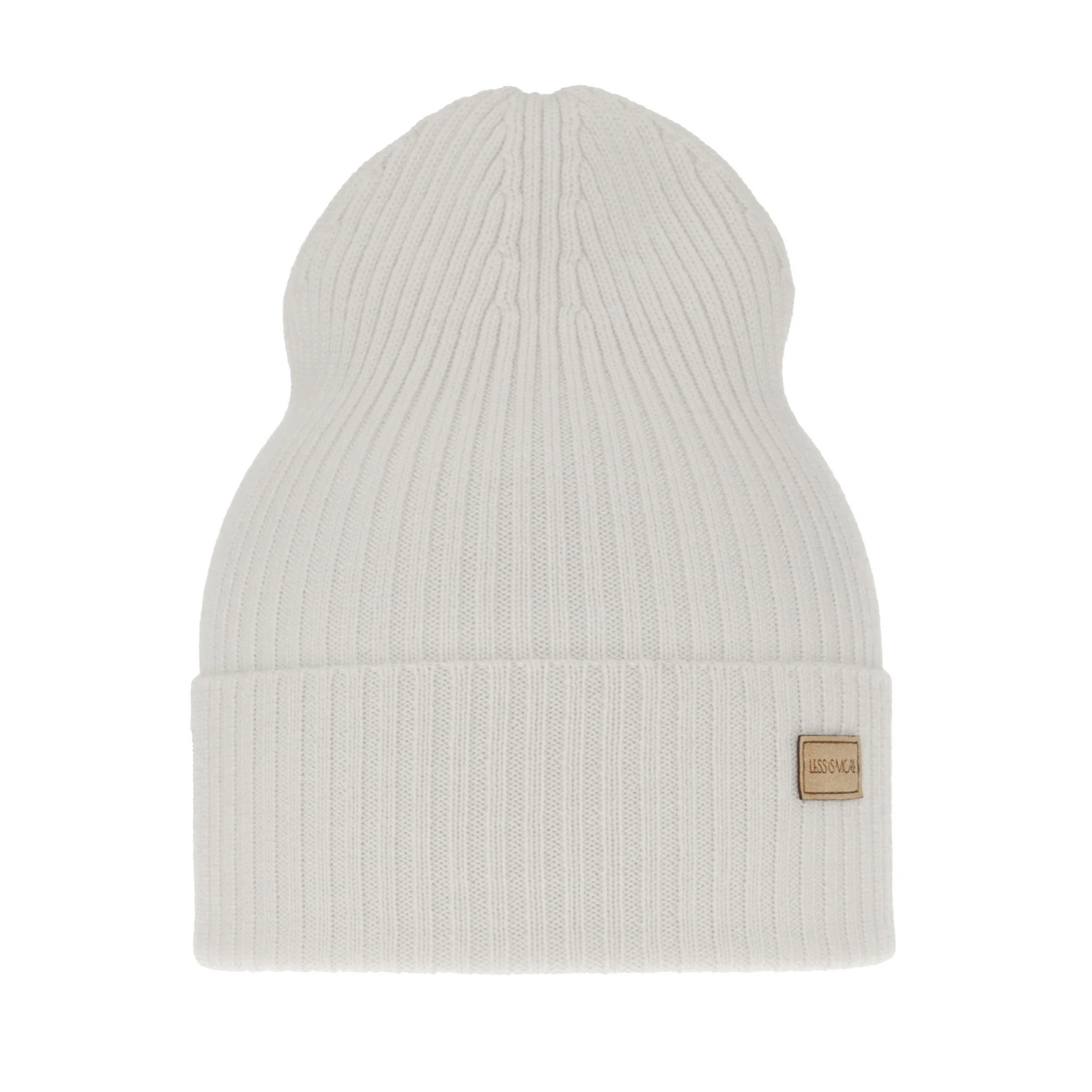 Czapka damska zimowa, wiosenna, biała, 100% wełniana merino, Sophie