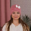 Czapka dla dziewczynki jesienna, kremowa, Serena