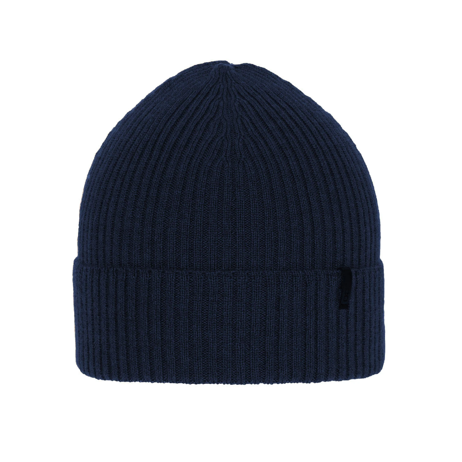 Czapka zimowa męska, granatowa, 100% wełniana merino Thorin