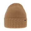 Czapka zimowa damska, camel, z wełną merino, Febe