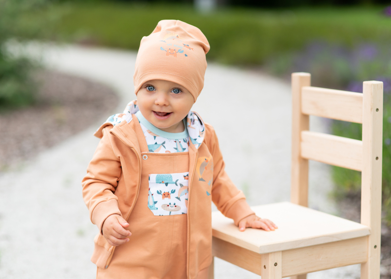 Bluza dresowa Morskie Zwierzątka z bawełny organicznej dla chłopca