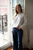 Bluza ciążowa i do karmienia oversize z haftem Milk It Easy! jasny szary