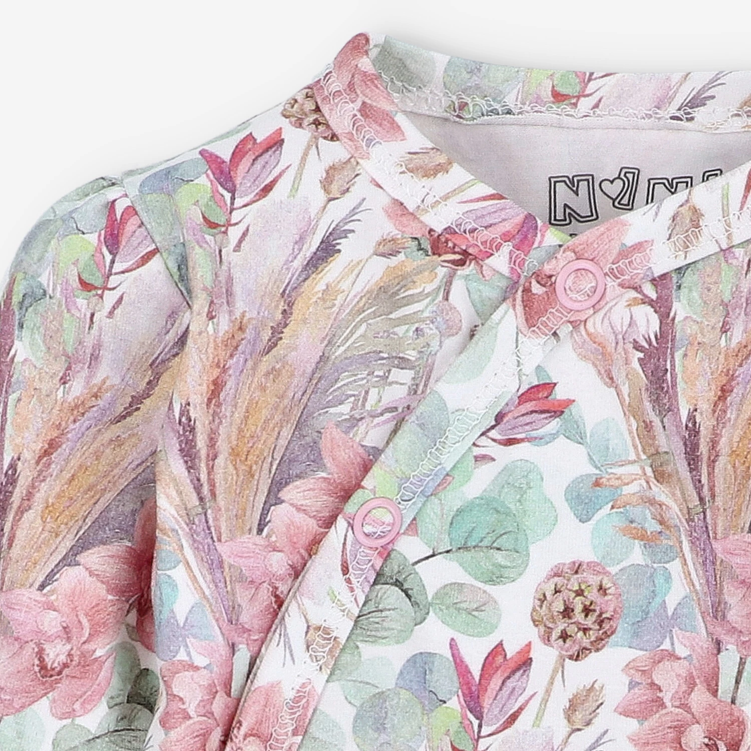 Body kopertowe Magic Flowers z bawełny organicznej dla dziewczynki