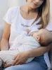 T-SHIRT OH, MAMA! do karmienia z odpinanymi bokami biały