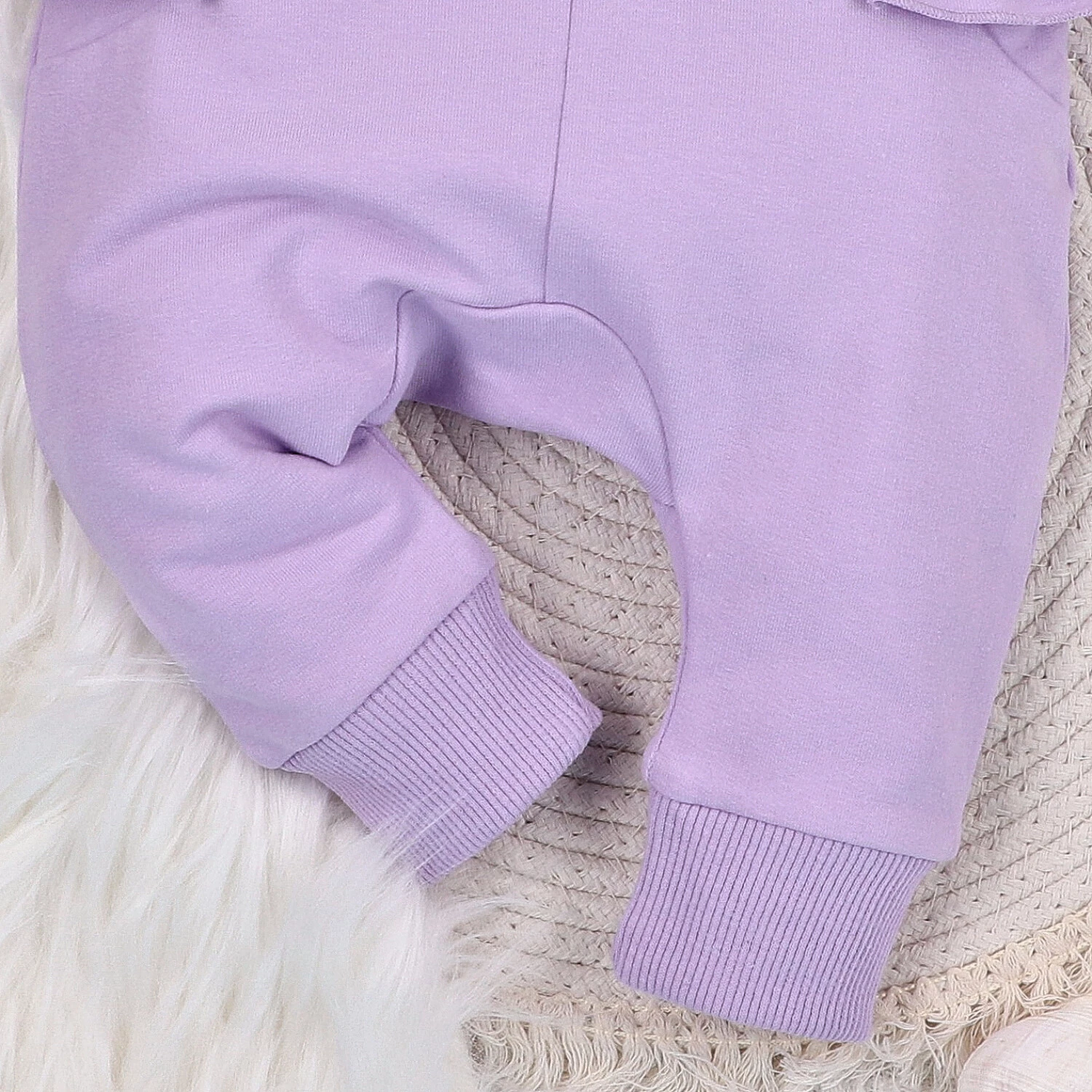 Spodnie Dresowe Underwater World Z Bawełny Organicznej Z Falbankami Fioletowy